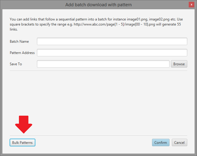 Bulk add patterns feature added