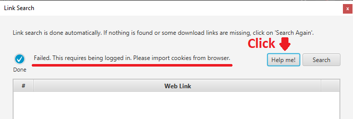 Error requesting to import cookies